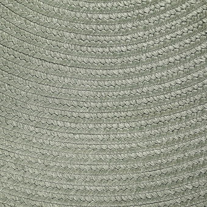 Superior Indoor/Outdoor Area Rug, Reversible Braided Floor Decor for Living Room, Kitchen, Patio, Front Porch, Modern Boho Farmhouse Rugs, Hardwood, Bedroom Accessories, 4' x 6', Fog Green
