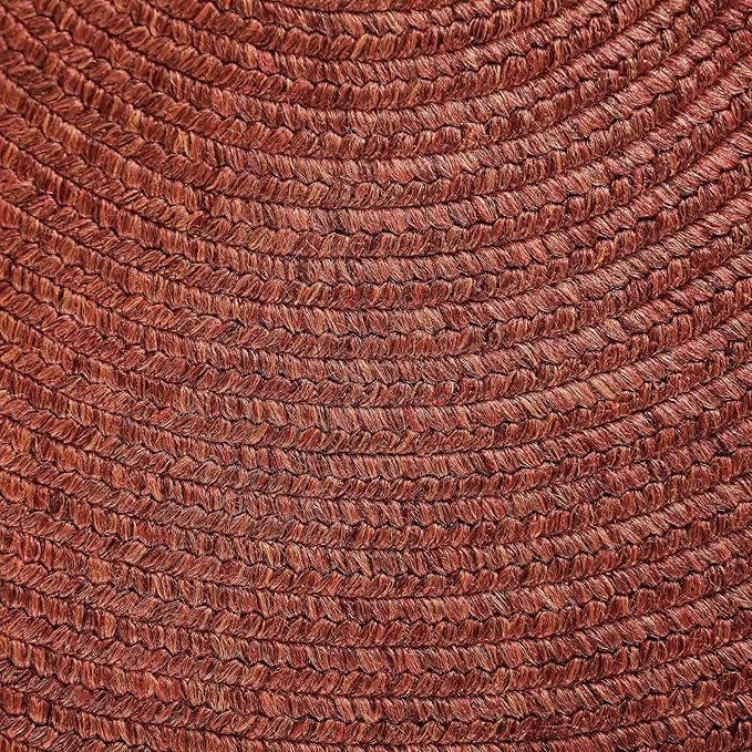 Superior Jute Oval Indoor Area Rug, Brick, 4' x 6' Oval