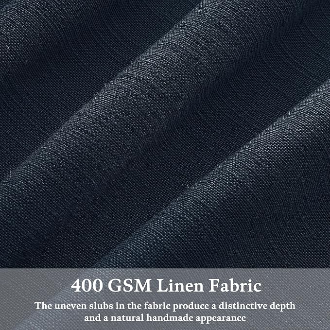 Navy Pinch Pleated Curtains 108 Inches Long 2 Panels for Living Room Bedroom Light Filtering Linen Drapes 108 Inch Length Indigo Dark Blue Semi Sheer Memory Shape Trained Ceiling Floor Curtain 9Ft