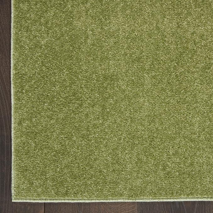 Nourison Home Nourison Essentials Green 4' x 6' Area Rug - Easy Clean, Non Shedding, Bed Room, Living Room, Dining Room, Kitchen (4' x 6')