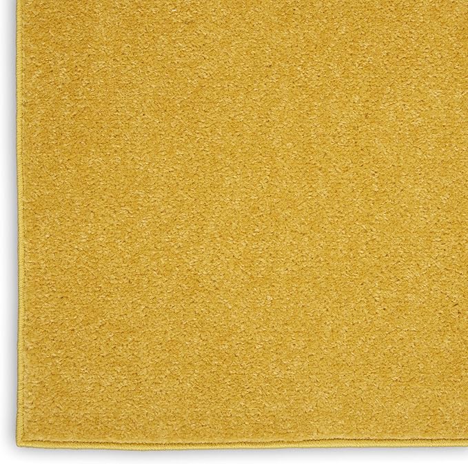 Nourison Home Nourison Essentials Yellow 2'2" x 10' Area Rug - Easy Clean, Non Shedding, Bed Room, Living Room, Dining Room, Kitchen (10' Runner)