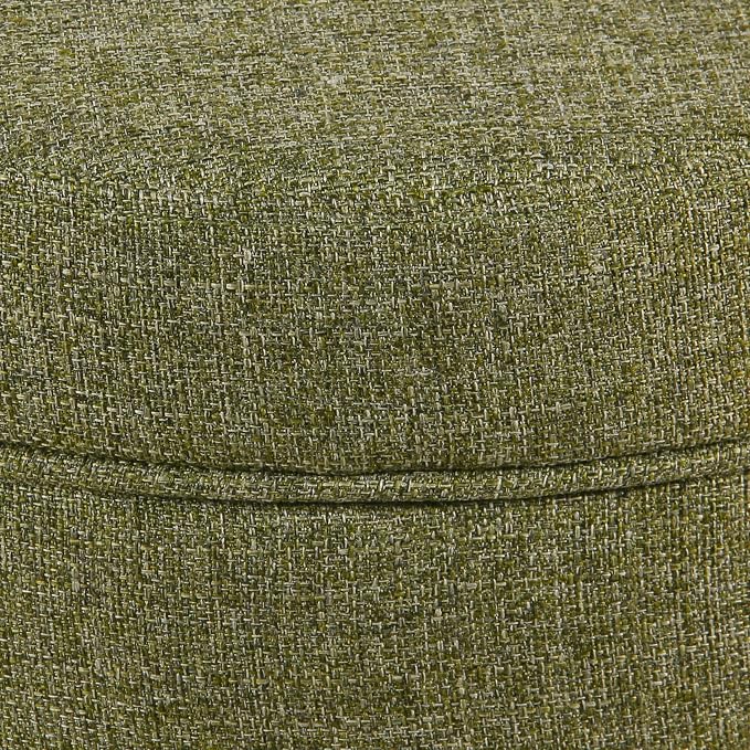 HomePop 19" Round Storage Ottoman - Green Tweed