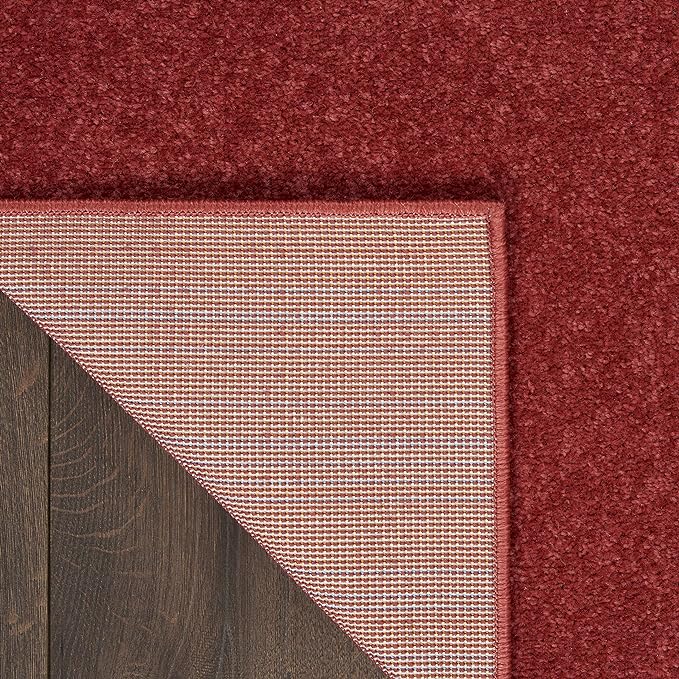 Nourison Home Nourison Essentials Brick Red 3' x 5' Area Rug - Easy Clean, Non Shedding, Bed Room, Living Room, Dining Room, Kitchen (3' x 5')