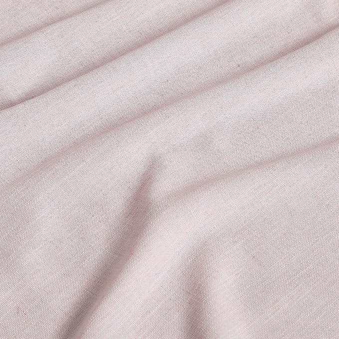 Vision Home Soft Pink Pinch Pleated Full Blackout Curtains Linen Blended Room Darkening Curtain Panels 102 inch for Living Room Bedroom Thermal Insulated Pinch Pleat Drapes with Hooks 40" Wx102 Lx2