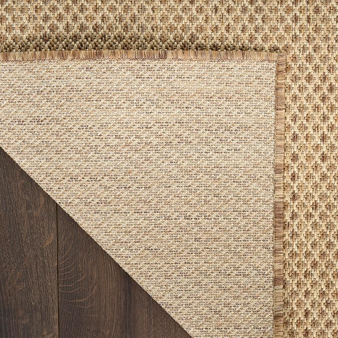 Nourison Home Courtyard Jute 2'2" x 8' Area Rug - Easy Clean, Non Shedding, Bed Room, Living Room, Dining Room, Kitchen (8' Runner)