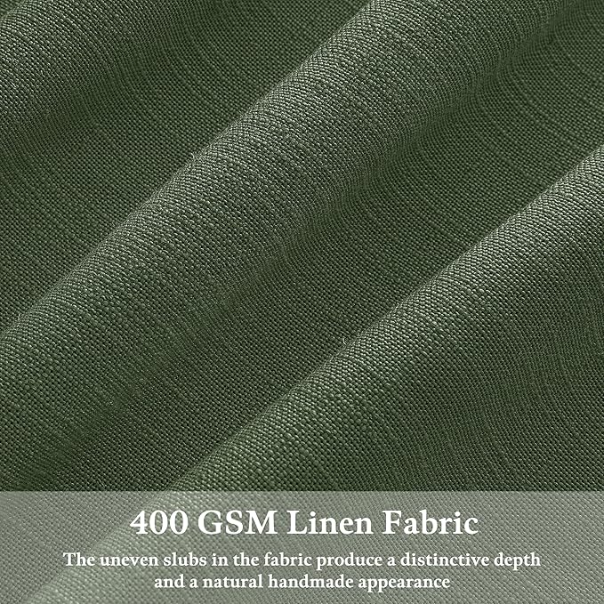 Olive Green Linen Curtains 102 Inches Long for Living Room Pinch Pleated Drape with Hooks Rings for Track System Light Filtering Green 102 Inch Curtain for Bedroom Sliding Patio Door 2 Panels 50x102