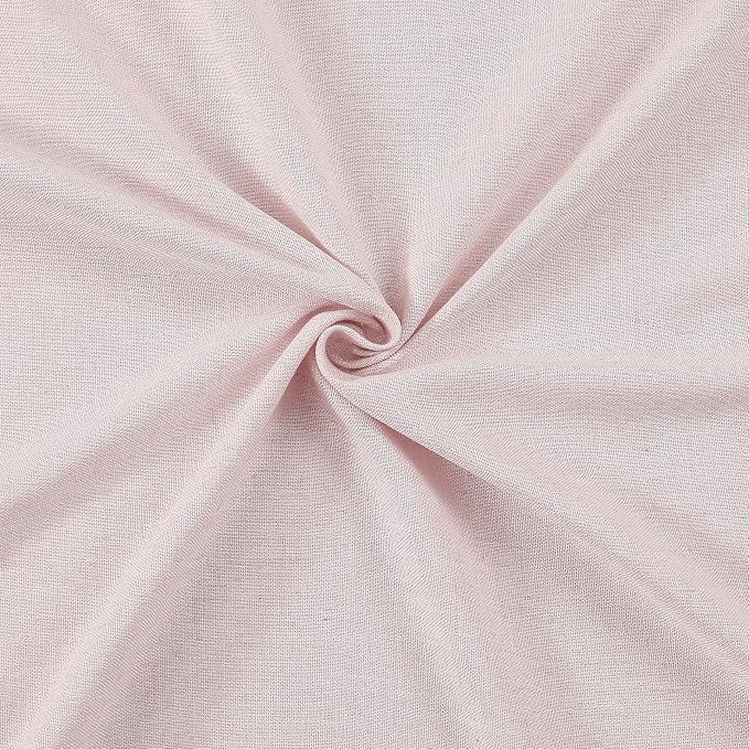 Vision Home Light Pink Pinch Pleated Semi Sheer Curtains Textured Linen Blended Light Filtering Window Curtains 72 inch for Living Room Bedroom Pinch Pleat Drapes with Hooks 2 Panels 40" Wx72 L