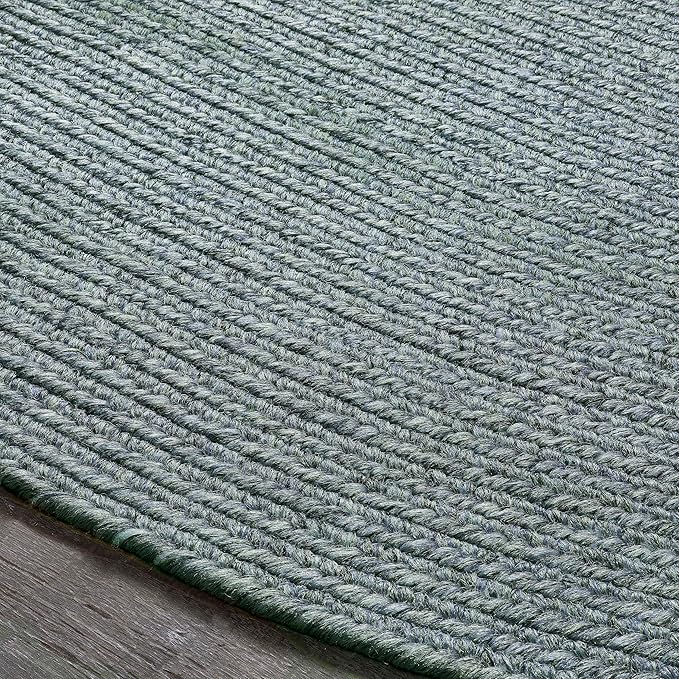 Superior Indoor/Outdoor Area Rug, Reversible Braided Floor Decor for Living Room, Kitchen, Patio, Front Porch, Modern Boho Farmhouse Rugs, Hardwood, Bedroom Accessories, 5' x 8', Lagoon Breeze