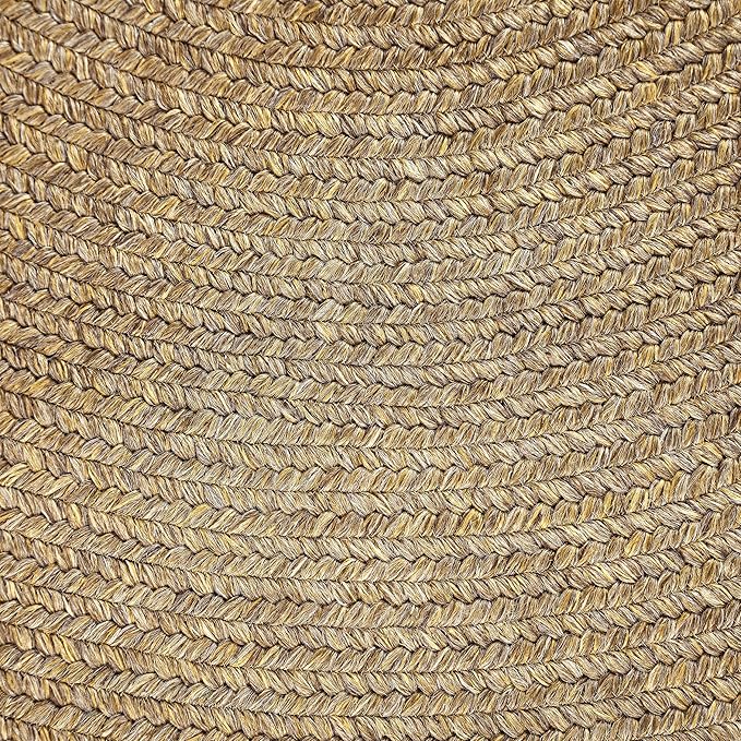 Superior Jute Oval Indoor Runner Rug, Latte, 2' x 8'