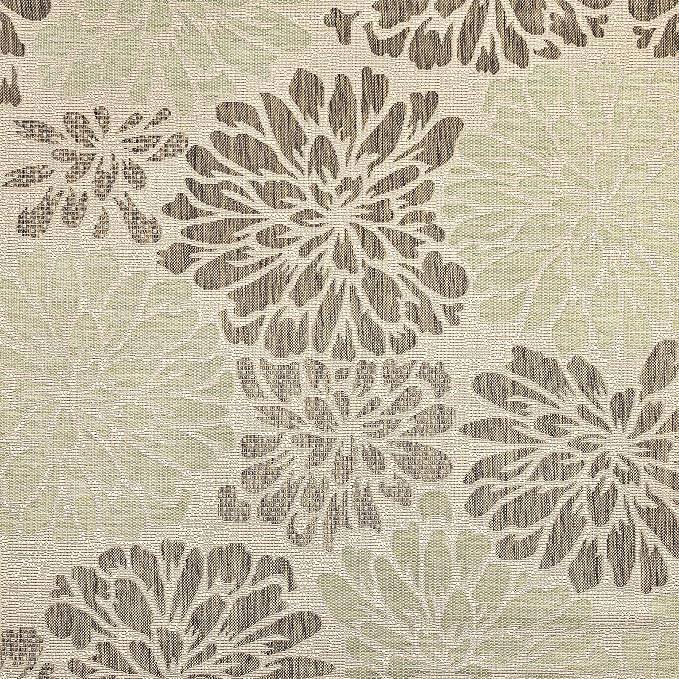 JONATHAN Y Floral Textured Weave Indoor Outdoor Square Area Rug 9X9 Sage/Brown, Zinnia Modern for Backyard, Patio, Porch, Easy-Cleaning, High Traffic, Pet-Friendly, Non-Shedding (SMB110A-9SQ)