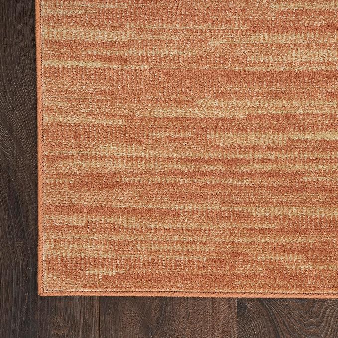 Nourison Home Nourison Essentials Rust 7' x Square Area Rug - Easy Clean, Non Shedding, Bed Room, Living Room, Dining Room, Kitchen (7' x Square)
