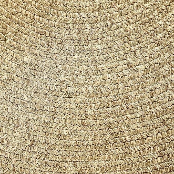 Superior Indoor/Outdoor Runner Rug, Reversible Braided Floor Decor for Living Room, Kitchen, Patio, Front Porch, Modern Boho Farmhouse Rugs, Hardwood, Bedroom Accessories, 2' x 8' Oval, Canvas
